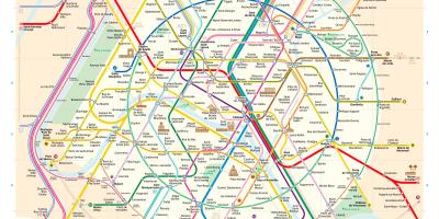Paris subway system mapa - Paris metro mapa ng subway (Ile-de-France ...